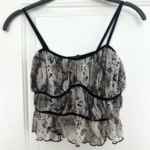 UO Snake Print Crop Top